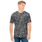 Black And White African Tribal Print Men's T-Shirt