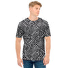 Black And White African Tribal Print Men's T-Shirt