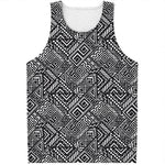 Black And White African Tribal Print Men's Tank Top