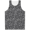 Black And White African Tribal Print Men's Tank Top