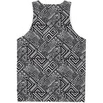 Black And White African Tribal Print Men's Tank Top