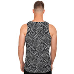 Black And White African Tribal Print Men's Tank Top