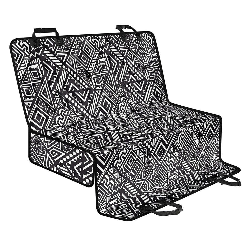 Black And White African Tribal Print Pet Car Back Seat Cover