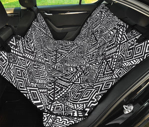 Black And White African Tribal Print Pet Car Back Seat Cover