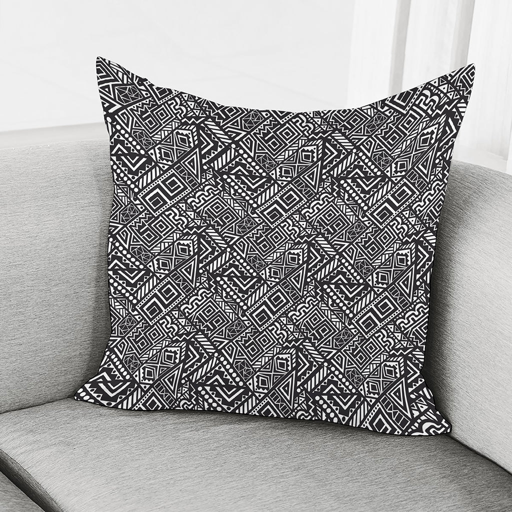 Black And White African Tribal Print Pillow Cover