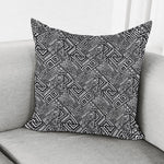 Black And White African Tribal Print Pillow Cover