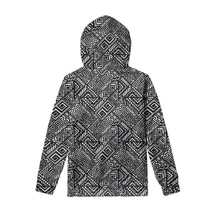 Black And White African Tribal Print Pullover Hoodie