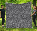 Black And White African Tribal Print Quilt
