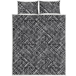 Black And White African Tribal Print Quilt Bed Set