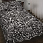 Black And White African Tribal Print Quilt Bed Set