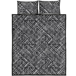 Black And White African Tribal Print Quilt Bed Set