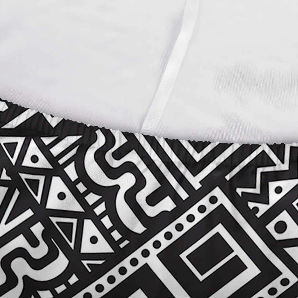 Black And White African Tribal Print Sofa Cover