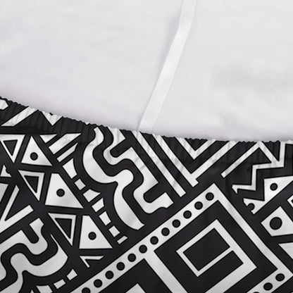 Black And White African Tribal Print Sofa Cover