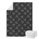 Black And White Alien Print Blanket