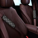 Black And White Alien Print Car Seat Belt Covers