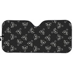 Black And White Alien Print Car Sun Shade