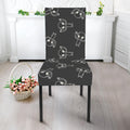 Black And White Alien Print Dining Chair Slipcover