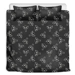 Black And White Alien Print Duvet Cover Bedding Set