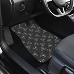 Black And White Alien Print Front and Back Car Floor Mats