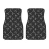 Black And White Alien Print Front Car Floor Mats