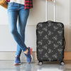 Black And White Alien Print Luggage Cover