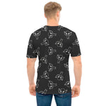 Black And White Alien Print Men's T-Shirt