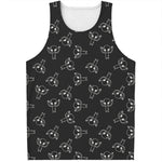 Black And White Alien Print Men's Tank Top