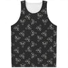 Black And White Alien Print Men's Tank Top