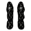 Black And White Alien Print Muay Thai Shin Guards