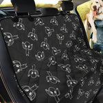 Black And White Alien Print Pet Car Back Seat Cover