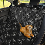 Black And White Alien Print Pet Car Back Seat Cover