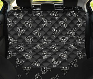 Black And White Alien Print Pet Car Back Seat Cover