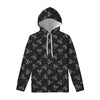 Black And White Alien Print Pullover Hoodie