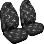 Black And White Alien Print Universal Fit Car Seat Covers