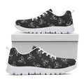 Black And White Alien Print White Running Shoes