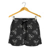 Black And White Alien Print Women's Shorts