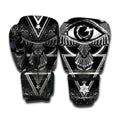 Black And White All Seeing Eye Print Boxing Gloves