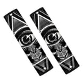 Black And White All Seeing Eye Print Car Seat Belt Covers
