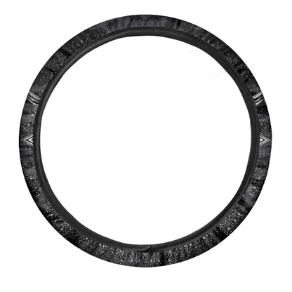 Black And White All Seeing Eye Print Car Steering Wheel Cover