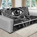 Black And White All Seeing Eye Print Futon Protector