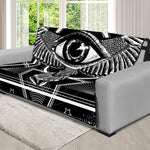 Black And White All Seeing Eye Print Futon Protector