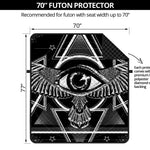 Black And White All Seeing Eye Print Futon Protector