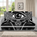 Black And White All Seeing Eye Print Futon Protector