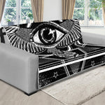 Black And White All Seeing Eye Print Futon Protector