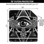 Black And White All Seeing Eye Print Futon Protector