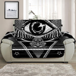 Black And White All Seeing Eye Print Half Sofa Protector