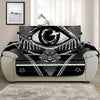 Black And White All Seeing Eye Print Half Sofa Protector