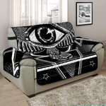 Black And White All Seeing Eye Print Half Sofa Protector