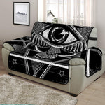 Black And White All Seeing Eye Print Half Sofa Protector