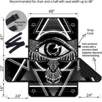 Black And White All Seeing Eye Print Half Sofa Protector